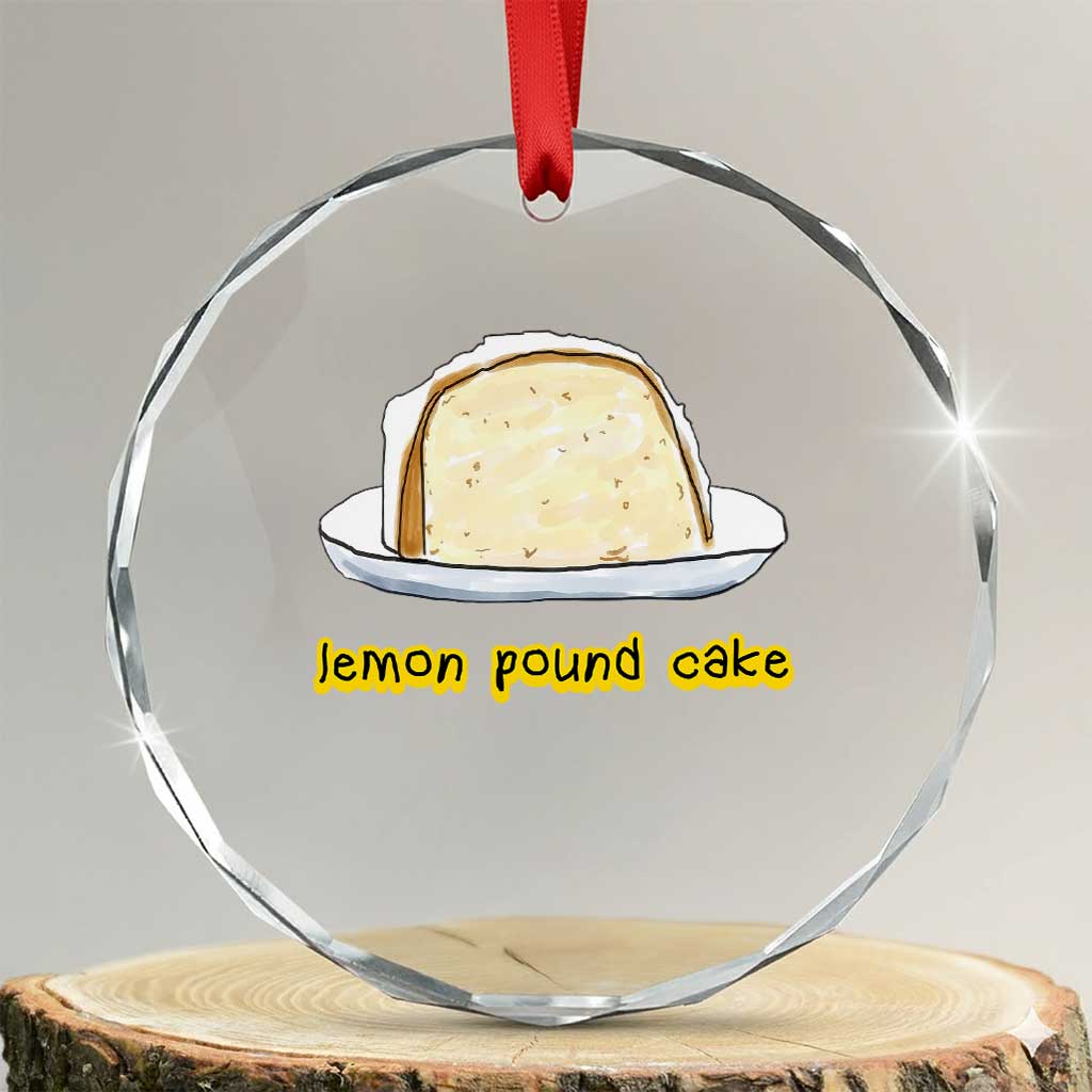 Lemon Pound Cake Funny Meme Crystal Glass Ornament Viral Edgy Hip Hop Humor Parody Gift for Rap Fans