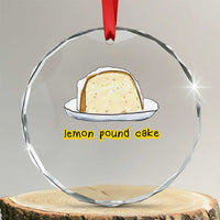 Lemon Pound Cake Funny Meme Crystal Glass Ornament Viral Edgy Hip Hop Humor Parody Gift for Rap Fans