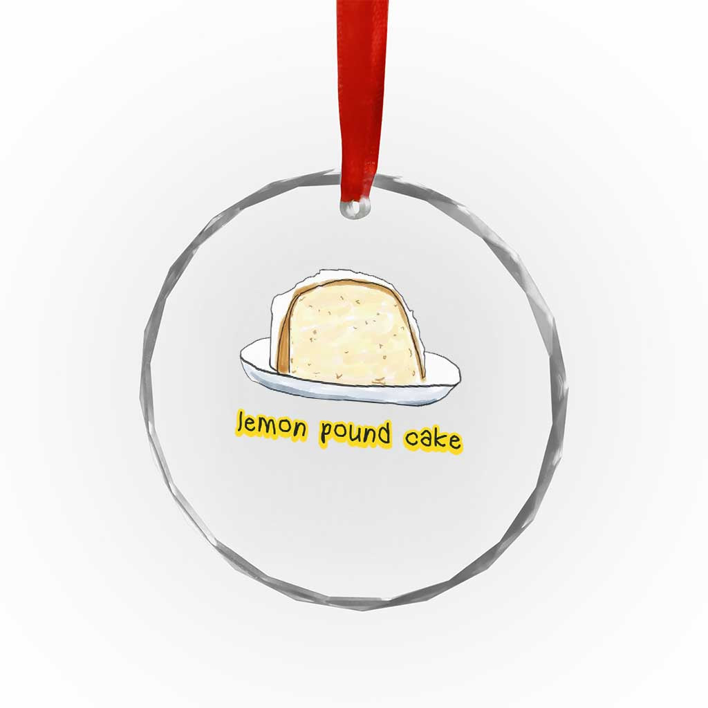 Lemon Pound Cake Funny Meme Crystal Glass Ornament Viral Edgy Hip Hop Humor Parody Gift for Rap Fans