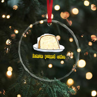 Lemon Pound Cake Funny Meme Crystal Glass Ornament Viral Edgy Hip Hop Humor Parody Gift for Rap Fans