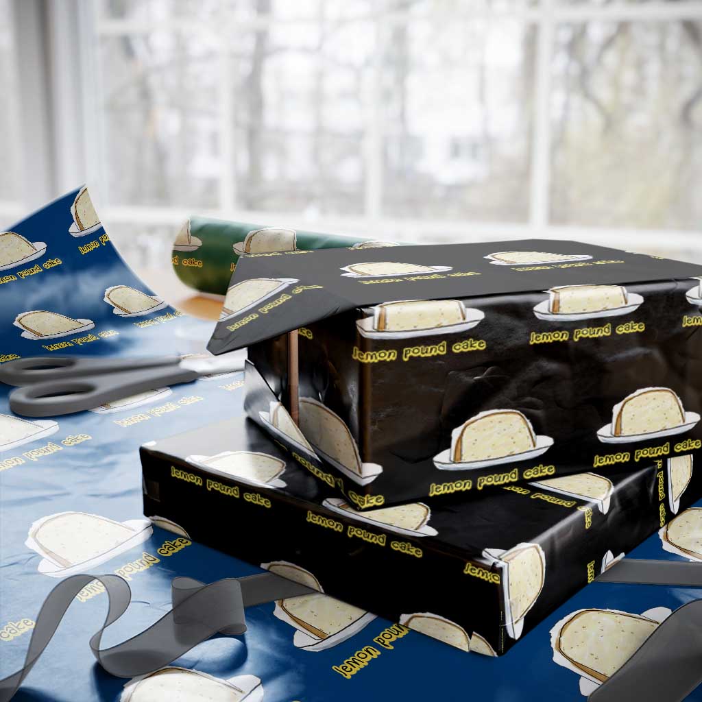 Lemon Pound Cake Funny Meme Wrapping Paper Roll Viral Edgy Hip Hop Humor Parody Gift for Rap Fans