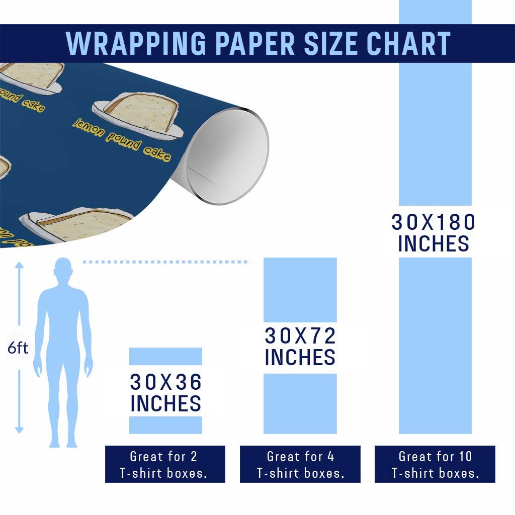 Lemon Pound Cake Funny Meme Wrapping Paper Roll Viral Edgy Hip Hop Humor Parody Gift for Rap Fans