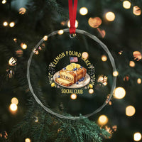 Lemon Pound Cake Social Club Crystal Glass Ornament Funny Viral Meme Dessert Parody Rap Fans