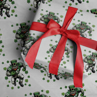 Leprechaun Football Dabbing Pose Wrapping Paper Roll Lucky Irish Gift