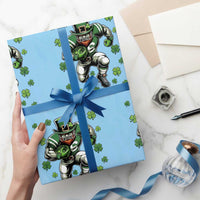 Leprechaun Football Dabbing Pose Wrapping Paper Roll Lucky Irish Gift