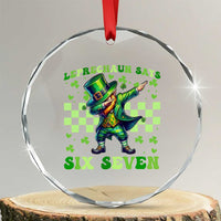 Leprechaun Six Seven Meme Crystal Glass Ornament Funny St Patricks Day Gift