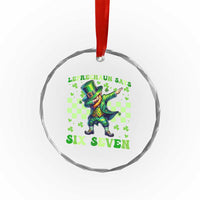 Leprechaun Six Seven Meme Crystal Glass Ornament Funny St Patricks Day Gift