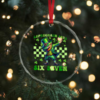 Leprechaun Six Seven Meme Crystal Glass Ornament Funny St Patricks Day Gift