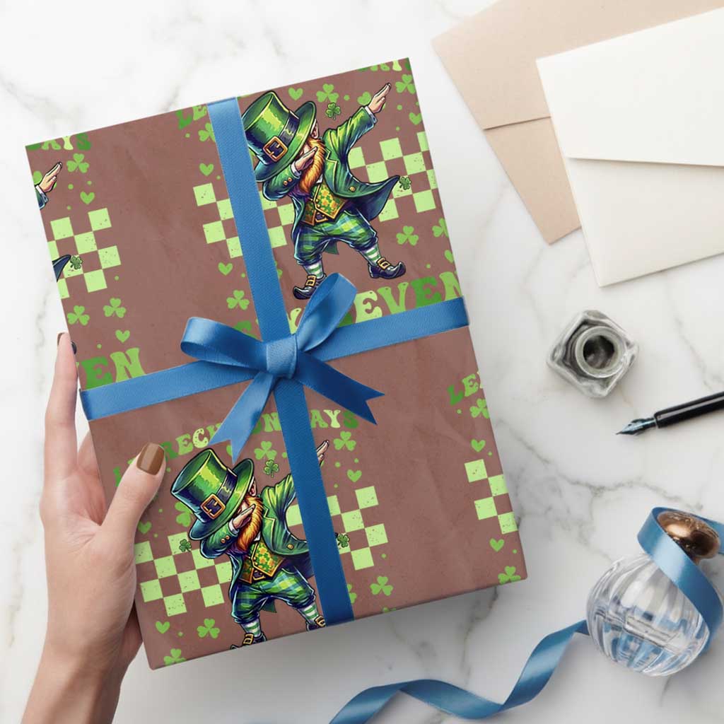 Leprechaun Six Seven Meme Wrapping Paper Roll Funny St Patricks Day Gift