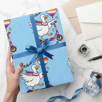 Lesbian Goose On The Loose Wrapping Paper Roll Funny LGBTQ Animal Pride Gift