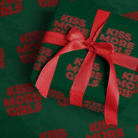 Lesbian Wrapping Paper Roll Kiss More Girls Funny Pride Month - Wonder Print Shop