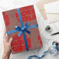 Lesbian Wrapping Paper Roll Kiss More Girls Funny Pride Month - Wonder Print Shop
