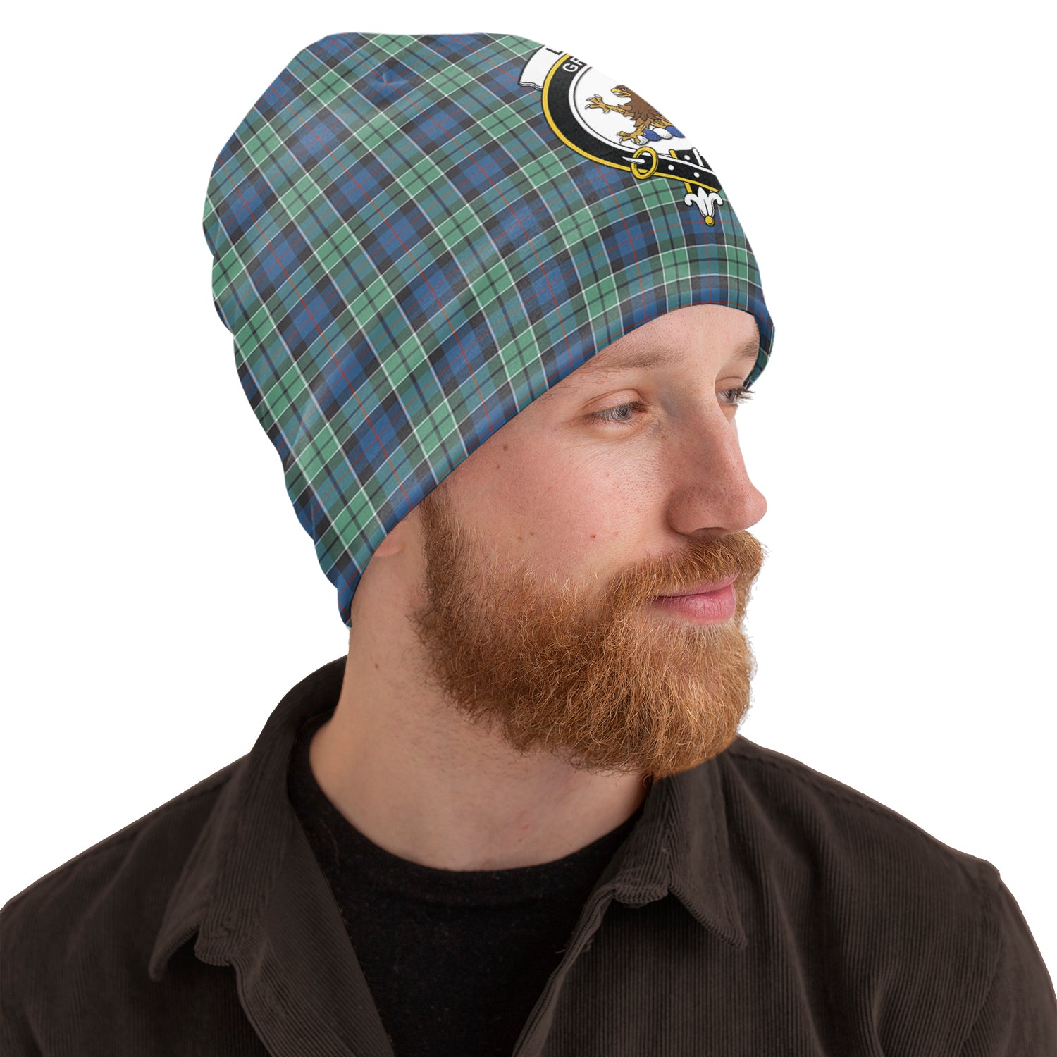 leslie-hunting-ancient-family-crest-beanie-tartan-beanie-for-men-tartan-beanie-for-women