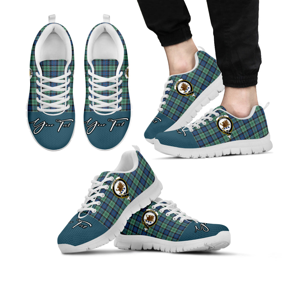 leslie-hunting-ancient-family-crest-tartan-sneaker-tartan-plaid-shoes-personalized-your-signature