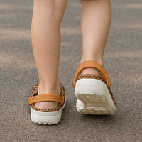 Lesotho Seanamarena Clogs Shoes Basotho Traditional Blanket Style - Orange - Wonder Print Shop