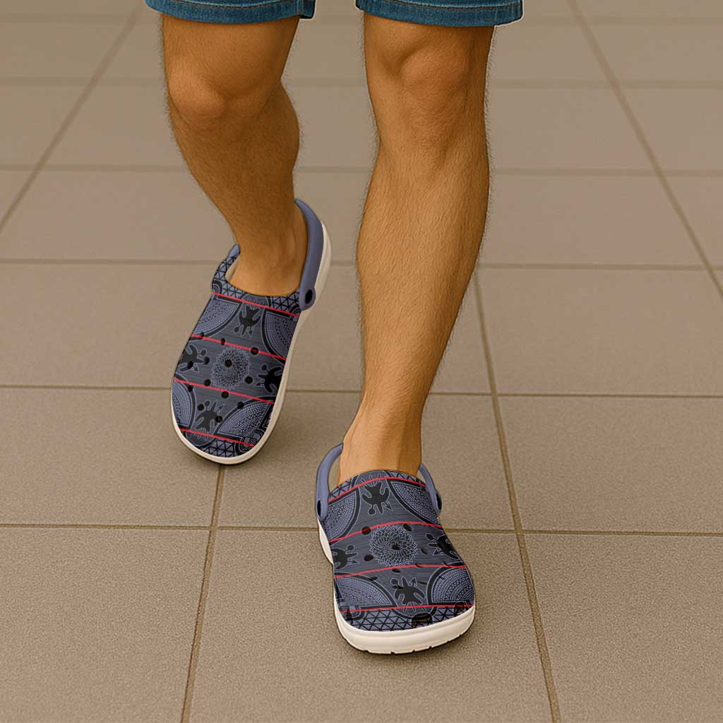 Lesotho Seanamarena Clogs Shoes Basotho Traditional Blanket Style - Serenity - Wonder Print Shop