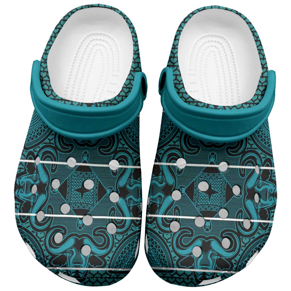 Lesotho Seanamarena - Motlatsi Clogs Shoes Basotho Traditional Blanket Style - Lesotho Breeze - Wonder Print Shop