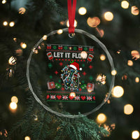 Let It Flow Christmas Crystal Glass Ornament Anatomy Heart Cardiac Nurse Santa Xmas - Wonder Print Shop