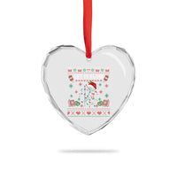 Let It Flow Christmas Heart Crystal Glass Ornament Anatomy Heart Cardiac Nurse Santa Xmas - Wonder Print Shop