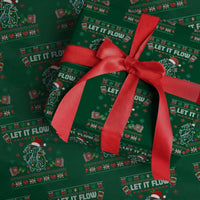 Let It Flow Christmas Wrapping Paper Roll Anatomy Heart Cardiac Nurse Santa Xmas - Wonder Print Shop