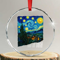 Let It Gogh Funny Vincent Van Gogh Crystal Glass Ornament Starry Night Design Art Lover