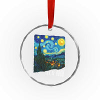 Let It Gogh Funny Vincent Van Gogh Crystal Glass Ornament Starry Night Design Art Lover