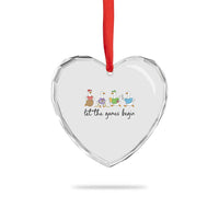 Let the Games Begin Cute Geese Heart Crystal Glass Ornament Field Day Whimsical School Sports