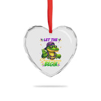 Let The Shenanigans Begin Mardi Gras 67 Meme Heart Crystal Glass Ornament Funny Alligator Mardigator Six Seven