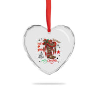 Let Us Go Girls Heart Crystal Glass Ornament Christmas Cowgirl Boots - Wonder Print Shop