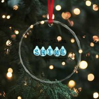 Let Your Light Shine Autism Awareness Crystal Glass Ornament Light Bulb Autism Acceptance