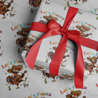 Lets Fiesta Cinco de May Wrapping Paper Roll Funny Chicken Playing Guitar