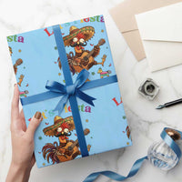 Lets Fiesta Cinco de May Wrapping Paper Roll Funny Chicken Playing Guitar
