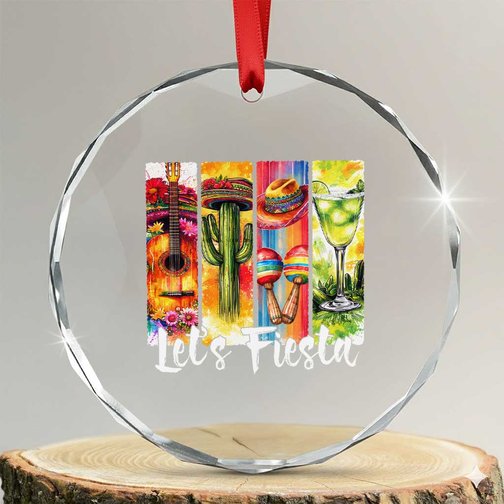Lets Fiesta Crystal Glass Ornament Funny Cinco De Mayo Party Celebration