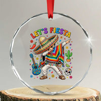 Lets Fiesta Crystal Glass Ornament Funny Dabbing Boy Cinco De Mayo Fiesta