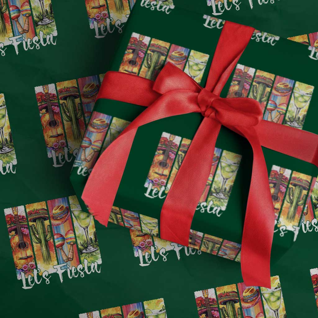 Lets Fiesta Wrapping Paper Roll Funny Cinco De Mayo Party Celebration
