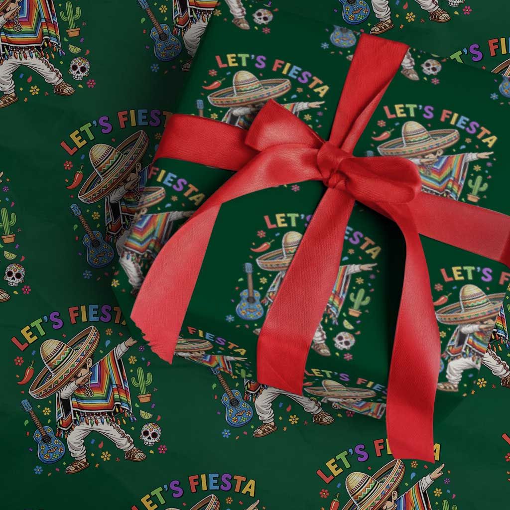 Lets Fiesta Wrapping Paper Roll Funny Dabbing Boy Cinco De Mayo Fiesta