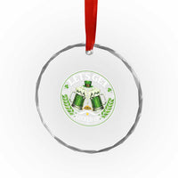 Lets Get Lucked Up Crystal Glass Ornament Funny Saint Patricks Day Lucky Drinking
