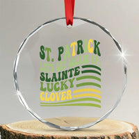 Lets Get Lucked Up Crystal Glass Ornament Funny St Patricks Day