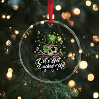Lets Get Lucked Up Crystal Glass Ornament Lucky Skeleton St Patricks Day