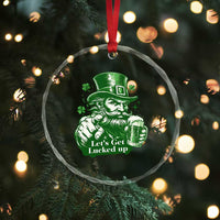 Lets Get Lucked Up Crystal Glass Ornament St Patricks Day Party Humor