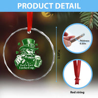Lets Get Lucked Up Crystal Glass Ornament St Patricks Day Party Humor