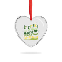 Lets Get Lucked Up Heart Crystal Glass Ornament Funny St Patricks Day