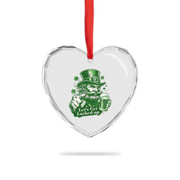 Lets Get Lucked Up Heart Crystal Glass Ornament St Patricks Day Party Humor