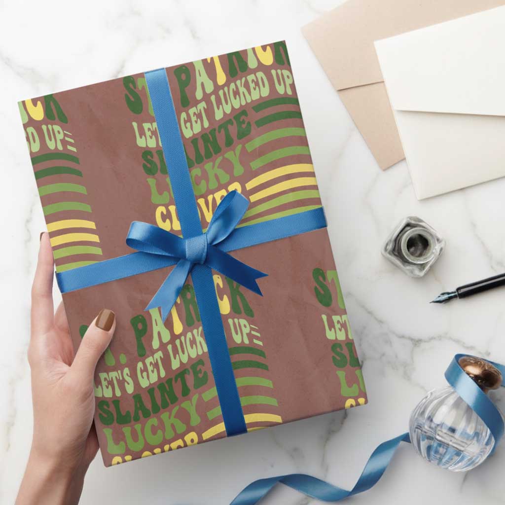 Lets Get Lucked Up Wrapping Paper Roll Funny St Patricks Day