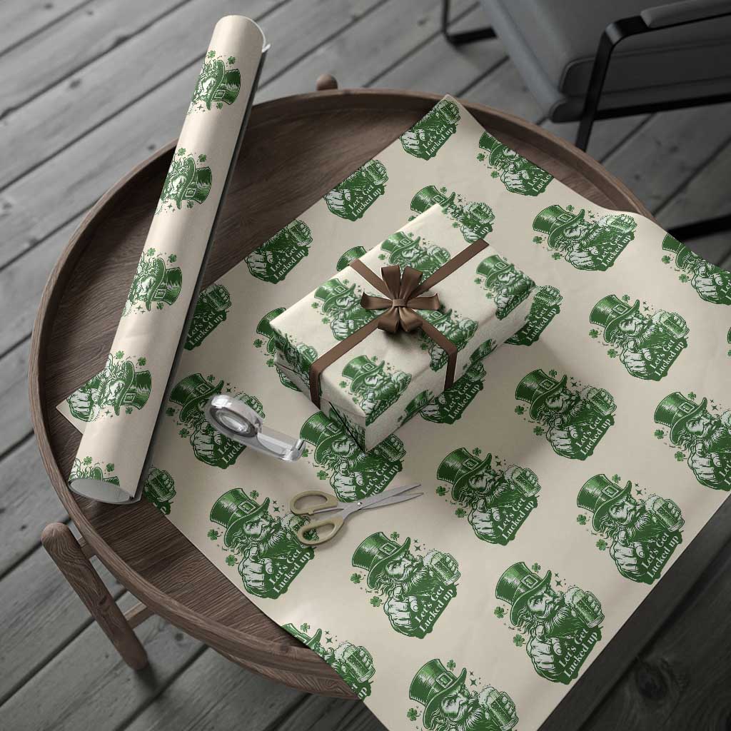Lets Get Lucked Up Wrapping Paper Roll St Patricks Day Party Humor