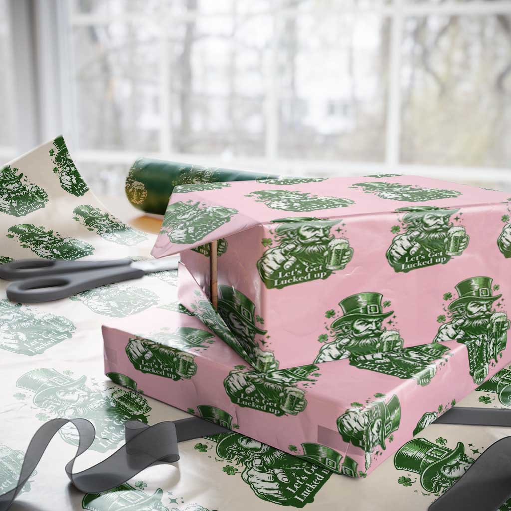 Lets Get Lucked Up Wrapping Paper Roll St Patricks Day Party Humor