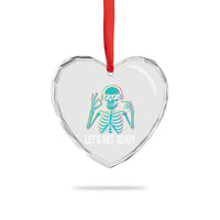 Lets Get Sendy Skeleton Heart Crystal Glass Ornament Full Send Vibes Glowcore - Wonder Print Shop