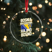 Lets Go Bosnia Herzegovina Hajmo Bosno Dragon Shield Crystal Glass Ornament Soccer Team Pride Football Fan Heritage