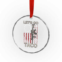 Let’s Go Taco Betsy Ross Flag Crystal Glass Ornament Vintage Patriotic Rifle Gun Rights - Wonder Print Shop