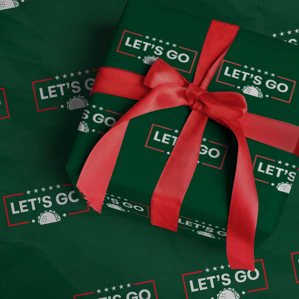 Let's Go Taco Wrapping Paper Roll Tacos for President Political Satire - Wonder Print Shop